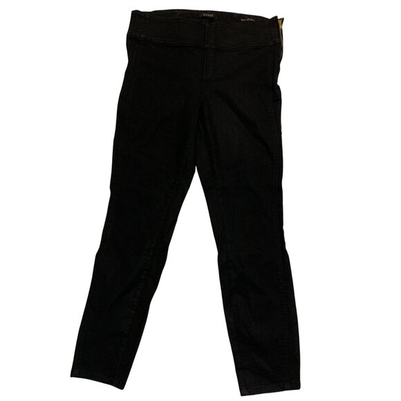 Guess Womens Black Jeans  Side Zipper Lift Up Detail Waist 32' - Picture 1 of 12